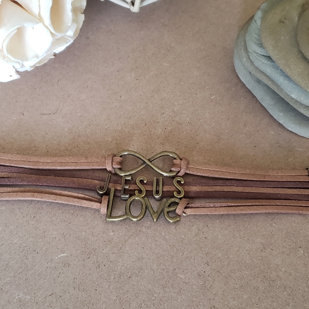 New Jesus Loves Layered Bracelet